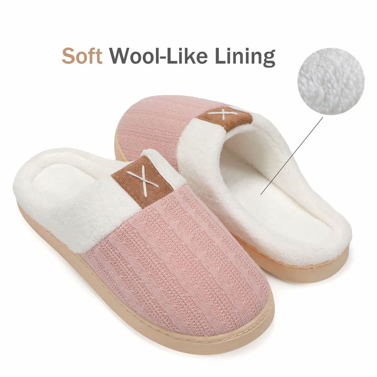 NineCiFun Women s House Slippers Memory Foam Terry Lining