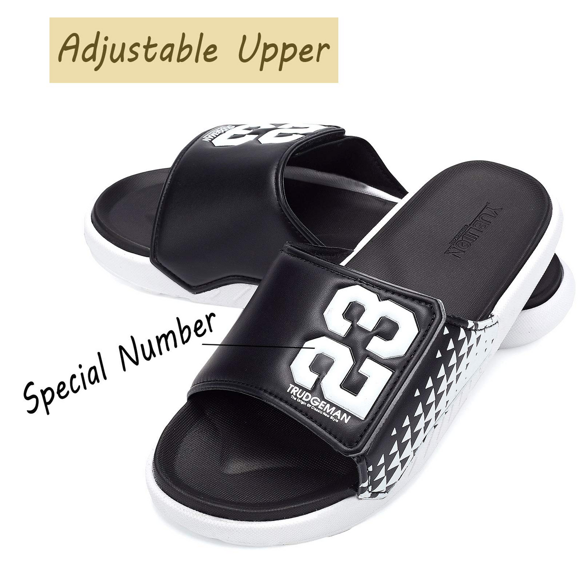 NineCiFun Men s Slides Sandals Sport Adjustable Slippers