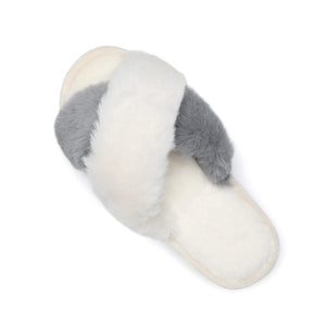 Evshine Women's Fuzzy Slippers Cross Band Memory Foam House Slippers Open  Toe : : Clothing, Shoes & Accessories