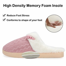Load image into Gallery viewer, NineCiFun Fuzzy Slippers Womens Comfy Memory Foam House Slippers